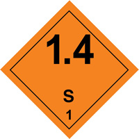 Hazardous Material Handling Labels, 4" L x 4" W, Black on Orange SGQ529 | Seaboard Industrial Supply Comp