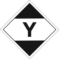 "Y" Limited Quantity Air Shipping Labels, 4" L x 4" W, Black on White SGQ531 | Seaboard Industrial Supply Comp