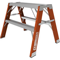 Buildman™ Step-up Workbench, 2' H x 33.5" W x 25.75" D, 300 lbs. Capacity, Fibreglass VD699 | Seaboard Industrial Supply Comp