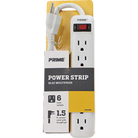 Power Strip, 6 Outlet(s), 1-1/2', 15 A, 1875 W, 125 V XJ246 | Seaboard Industrial Supply Comp