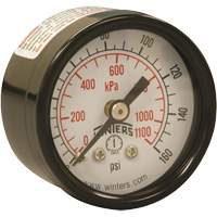 Economy Pressure Gauge, 1-1/2" , 0 - 160 psi, Back Mount, Analogue YB873 | Seaboard Industrial Supply Comp
