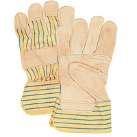 Fitters Patch Palm Gloves, Large, Grain Cowhide Palm, Cotton Inner Lining YC386R | Seaboard Industrial Supply Comp