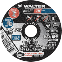 Zip™ Cut-Off Wheel, 2" x 1/16", 5/16" Arbor, Type 1, Aluminum Oxide, 5100 RPM YC582 | Seaboard Industrial Supply Comp